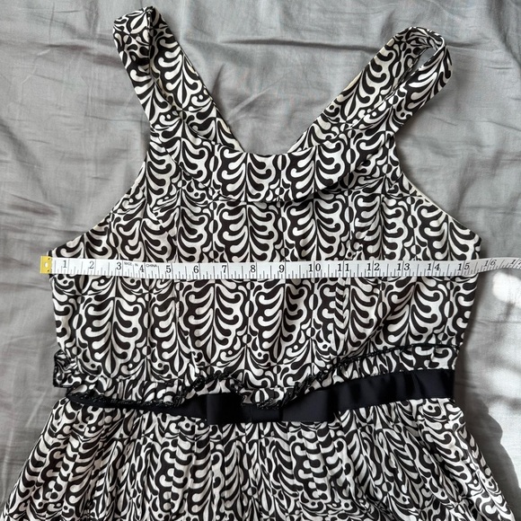 Black and White Halter Sundress for Wedding Guests - Picture 11 of 12